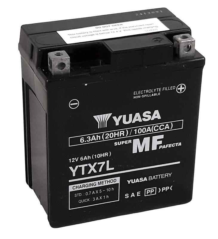 Batería Yuasa YTX7L AGM activada de fábrica 12V