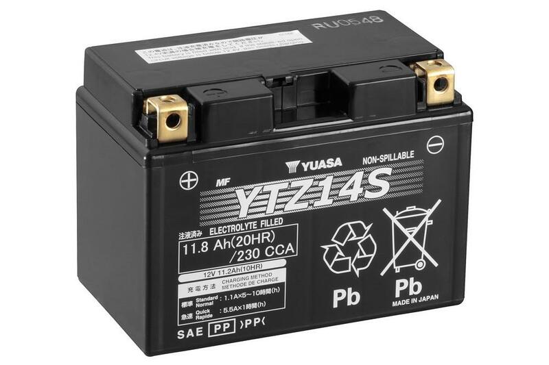Batería Yuasa YTZ14S AGM activada de fábrica 12V